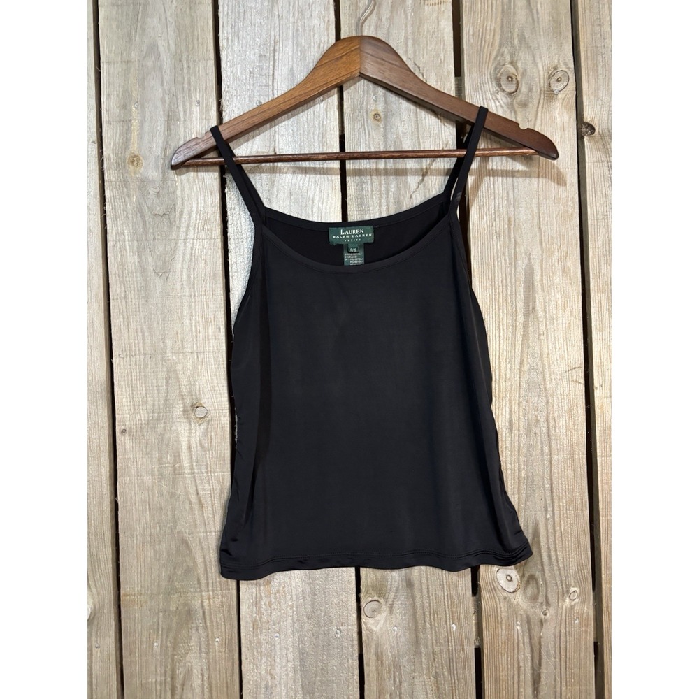 Lauren‎ Ralph Lauren Petite Black Stretch Camisole P/S